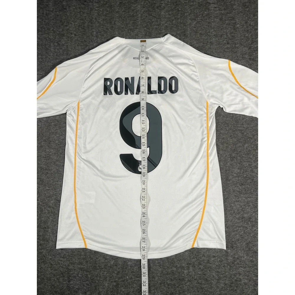 Adidas 2009-2010 Real Madrid Cristiano Ronaldo #9 Home Jersey Long Sleeve Medium